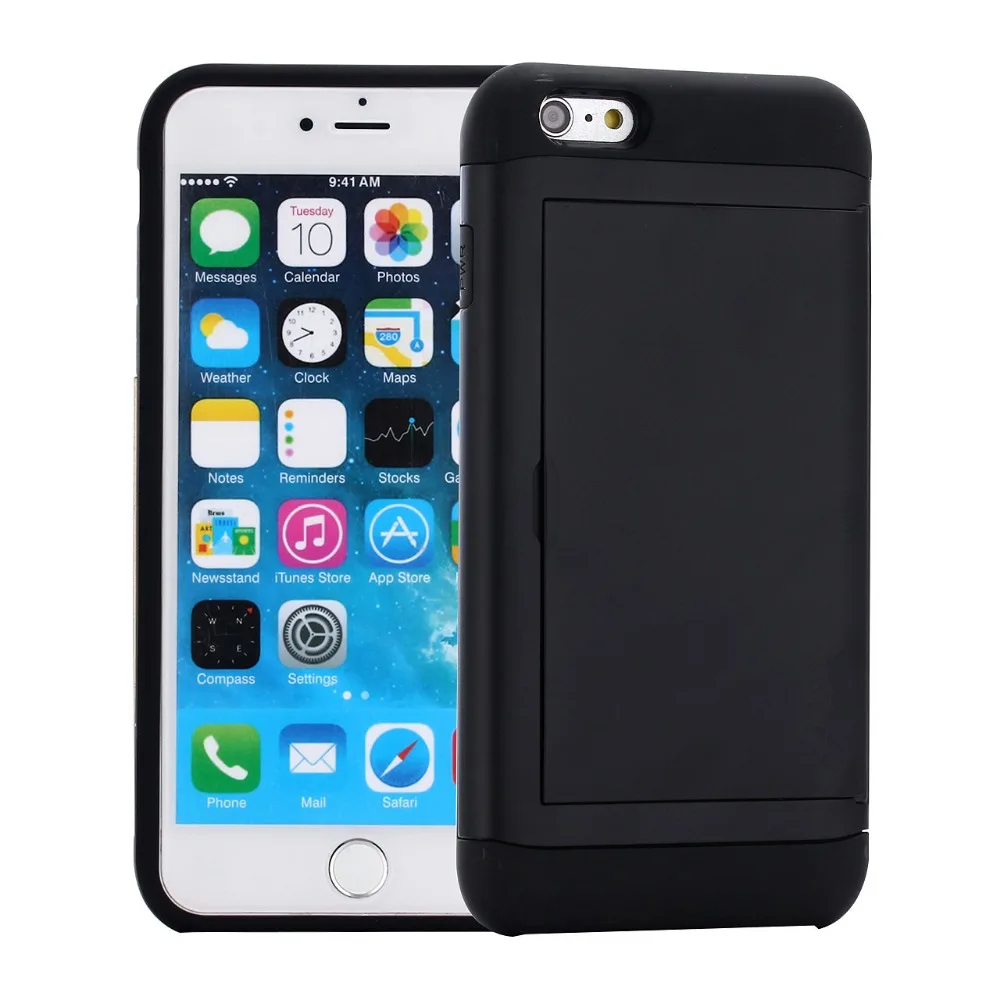 Жесткий Чехол для карт из мягкого ТПУ iphone 6 6s Plus ударопрочный чехол iPhone 6plus |