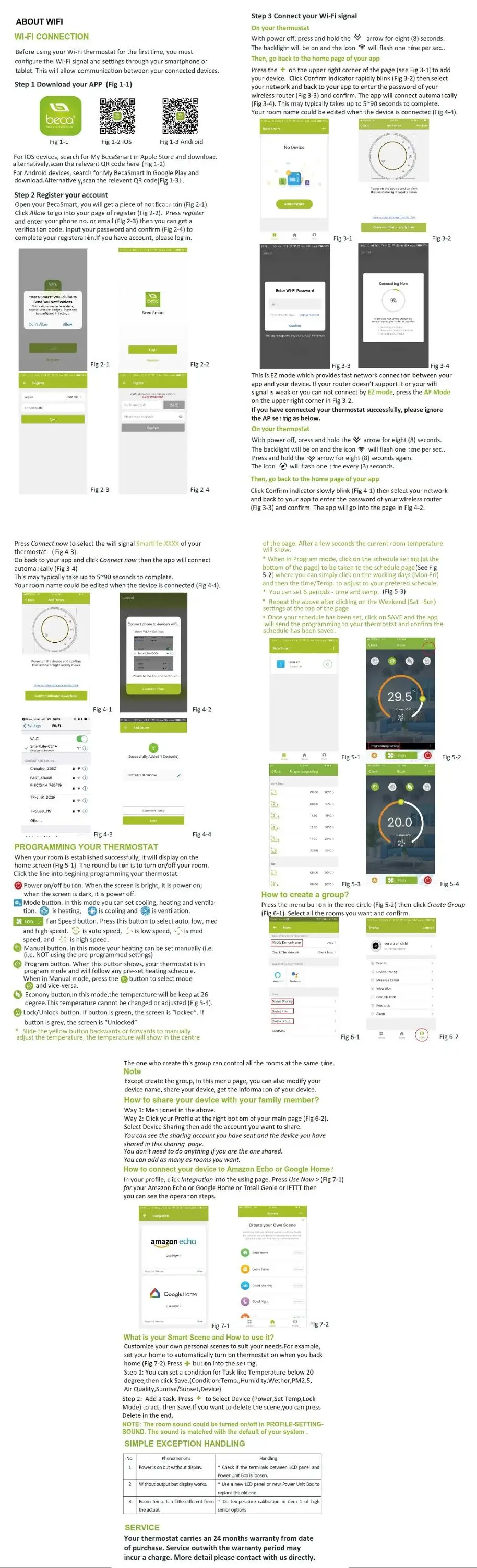 2p 4p cooling/heating digital wireless wifi thermostat room temperature control for Central air conditioning