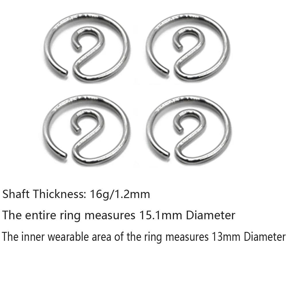 Showlove-4pcs/лот хирургические Сталь Daith в форме сердца в форме звезды ухо траг Хрящ уха серьги-улитки нос нательное пирсинг-кольцо ювелирные изделия 16g