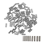 100 шт., обжимные трубки для лески, 1,0-2,8 мм х 8 мм