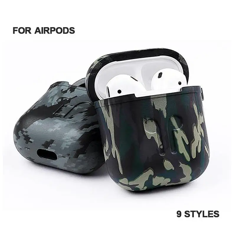 Yiwa Камуфляжный Силиконовый противоударный защитный чехол карабин для Airpods i10 i12 TWS