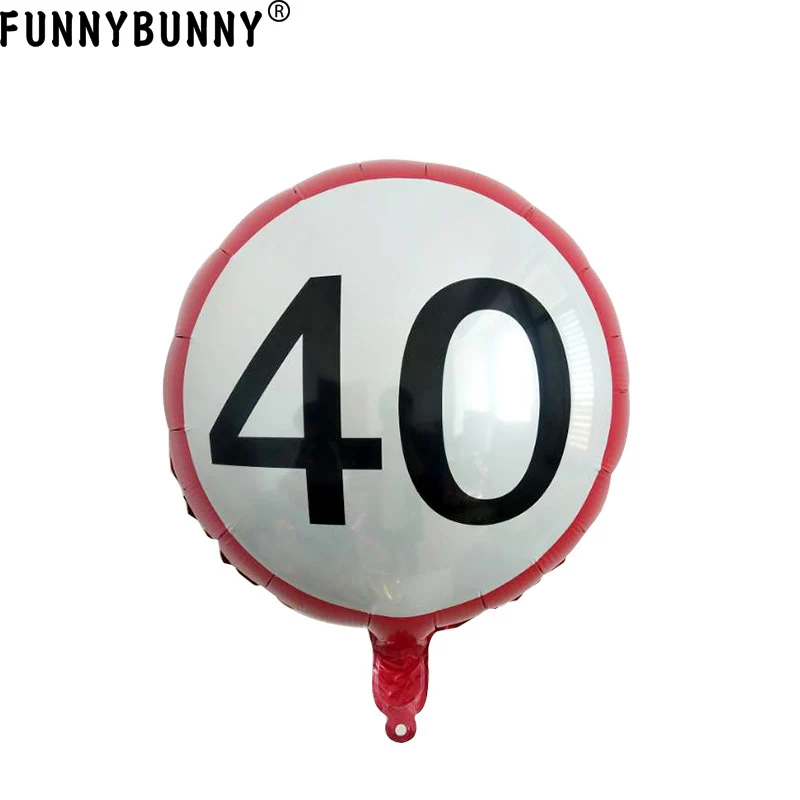 FUNNYBUNNY 18 дюймов круглые фигурки для дня рождения празднование алюминиевой пленки шары 18th 30th 40th 50th юбилей