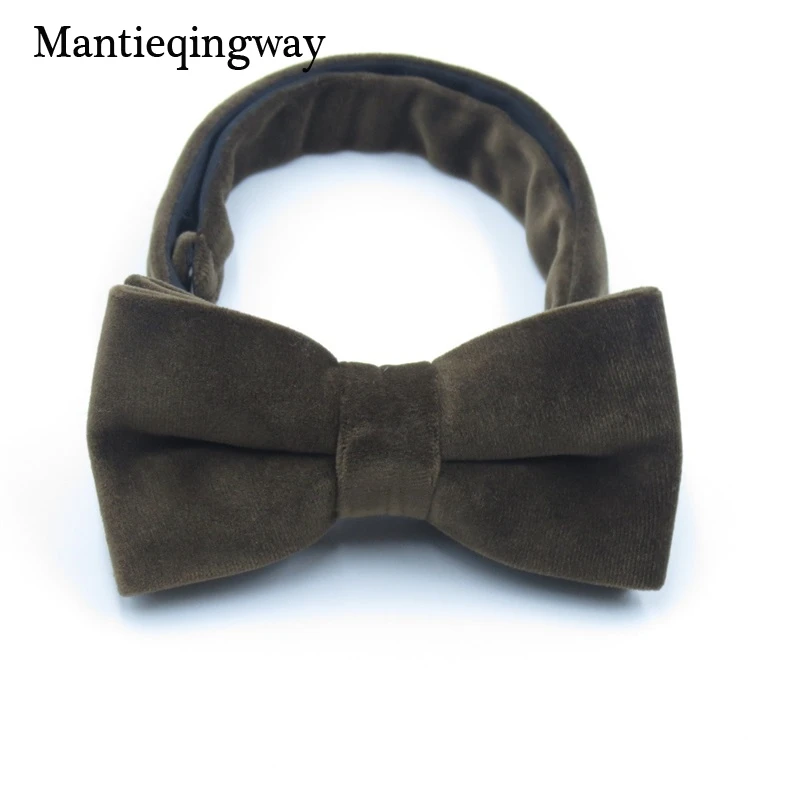 Mantieqingway вельветовый галстук бабочка для мужчин Свадебный двухслойный рубашка