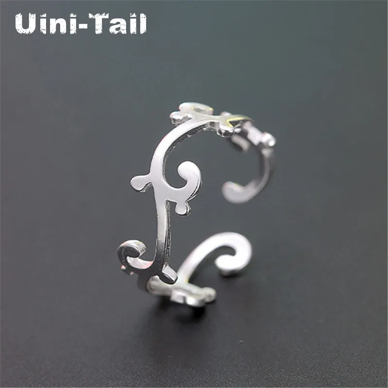

Uini-Tail hot new 925 sterling silver open ring auspicious cloud brushed silver ring fashion trend Chinese style jewelry GN793