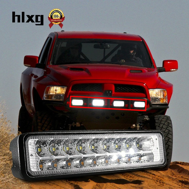 Hlxg 2 шт. Светодиодный прожектор рабочий светильник бар автомобильный