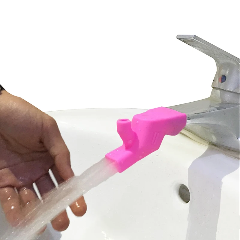 

New 1 Pcs Silicone Faucet Extender Toddler Kids Water Reach Faucet Rubber Hand Washing Bathroom Accessorie Kitchen Tools