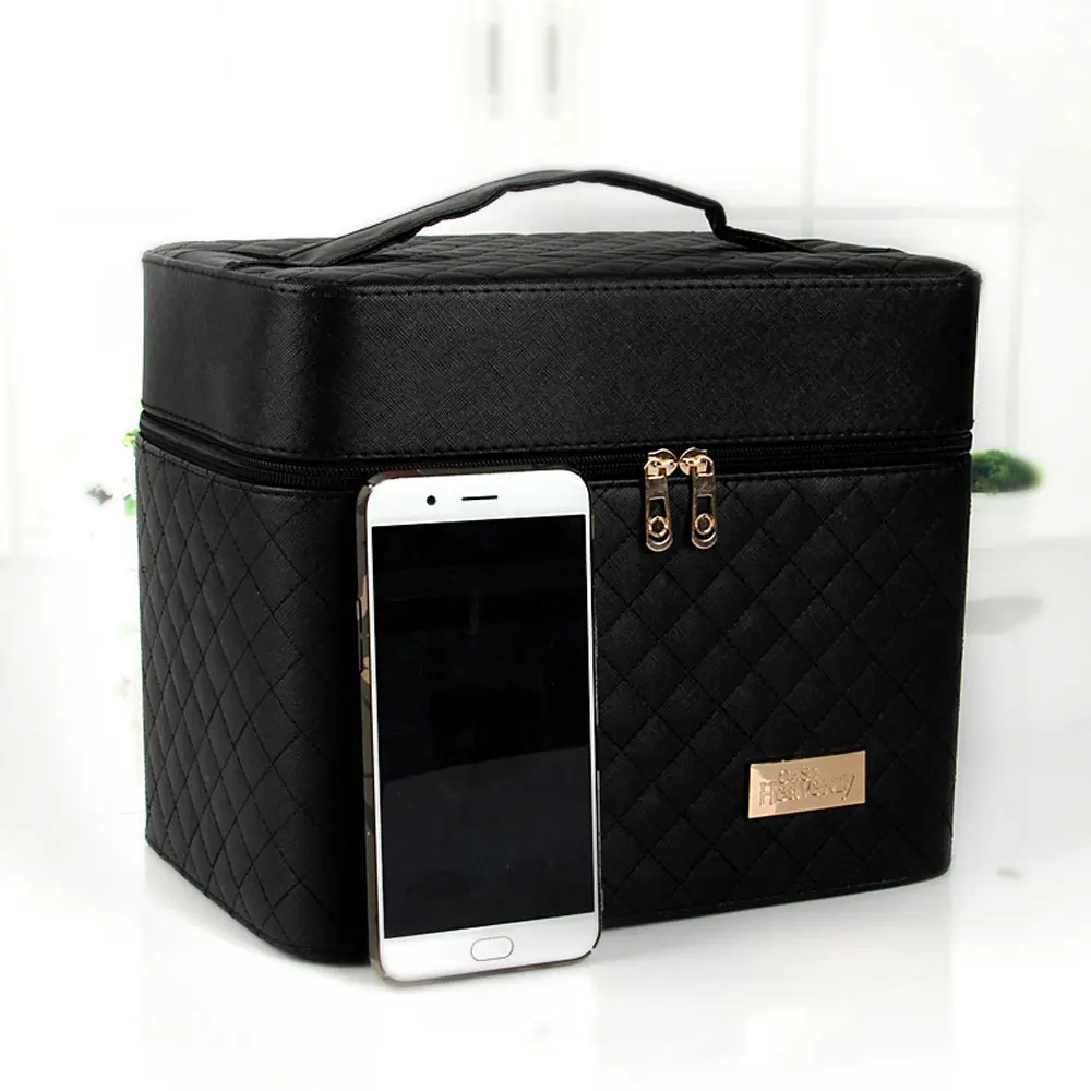 USOUL женский вместительный Профессиональный органайзер для косметики модная