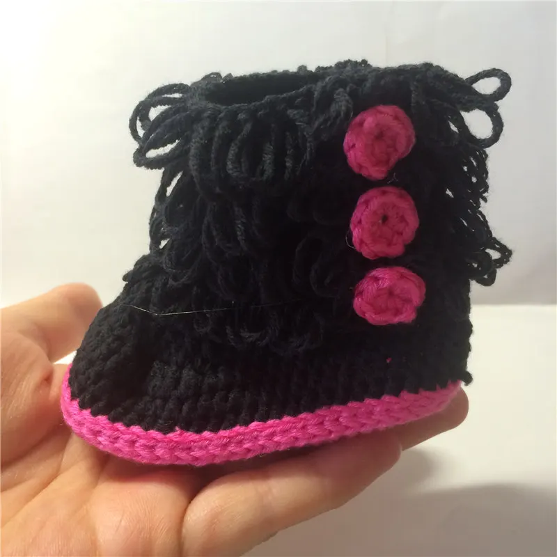 Qyflyxueбесплатная доставка сапоги вязания крючком для новорожденных детские обувь