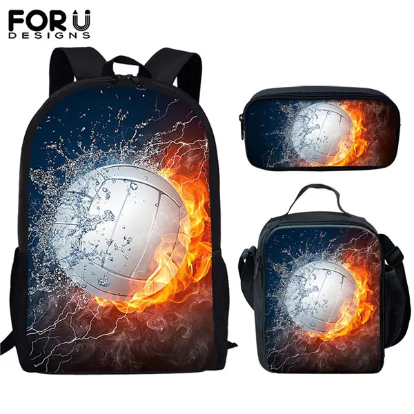 HXA363CGK FORUDESIGNS/3 комплекта/шт. детские школьные сумки для мальчиков, крутой футбольный рюкзак с футбольным принтом, детские школьные сумки, рюкзак для мальчиков-подростков - Цвет: HXA363CGK