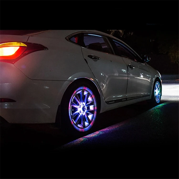 

4PCS Solar Energy LED Car Auto Flash Wheel Tire Hub Neon Light Skoda octavia fabia yeti rapia superb octavia a7 a5 accessories