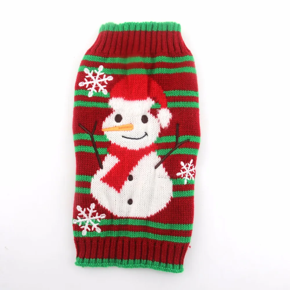 Рождественский свитер для собак зимняя одежда щенков теплая Рождественская