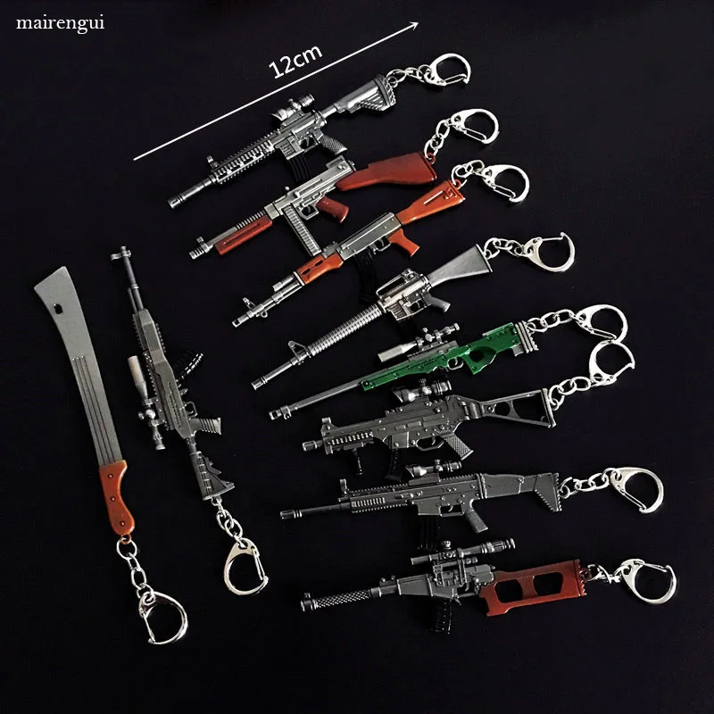 Игра PUBG оружие брелок для ключей стильный AWM 98K M416 пистолет подвеска мужской крюк