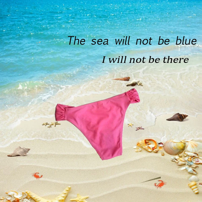 Лето 2017 новинка одноцветные розовые сексуальные женские плавки короткие шорты