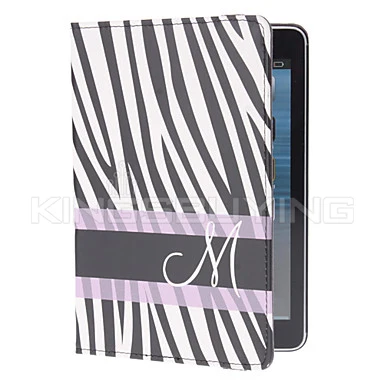 Zebra-Stripe Pattern PU Leather Case with Stand for ipad mini #1450116-retail |