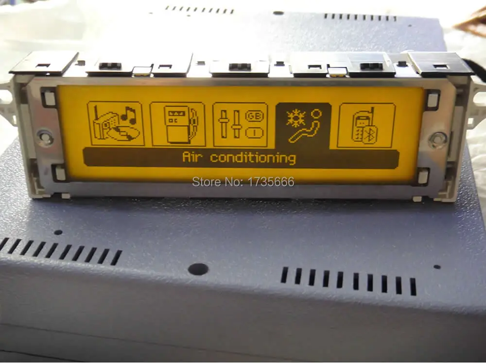 Оригинальный 12Pin экран Поддержка Кондиционер USB и Bluetooth дисплей желтый монитор