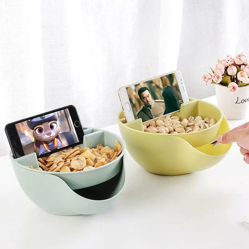 Ленивый креативный двухслойный пластиковый контейнер для сухофруктов пищевых