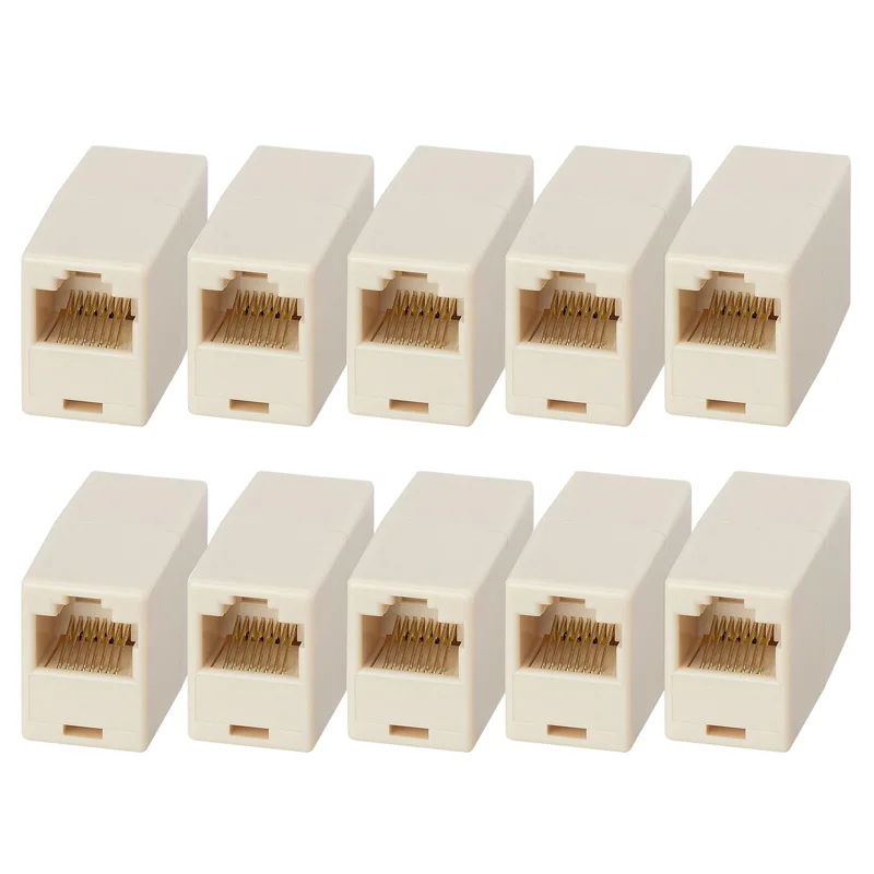 10 шт. CAT5e RJ45 разъем встраиваемый соединительный элемент Соединительная муфта 8