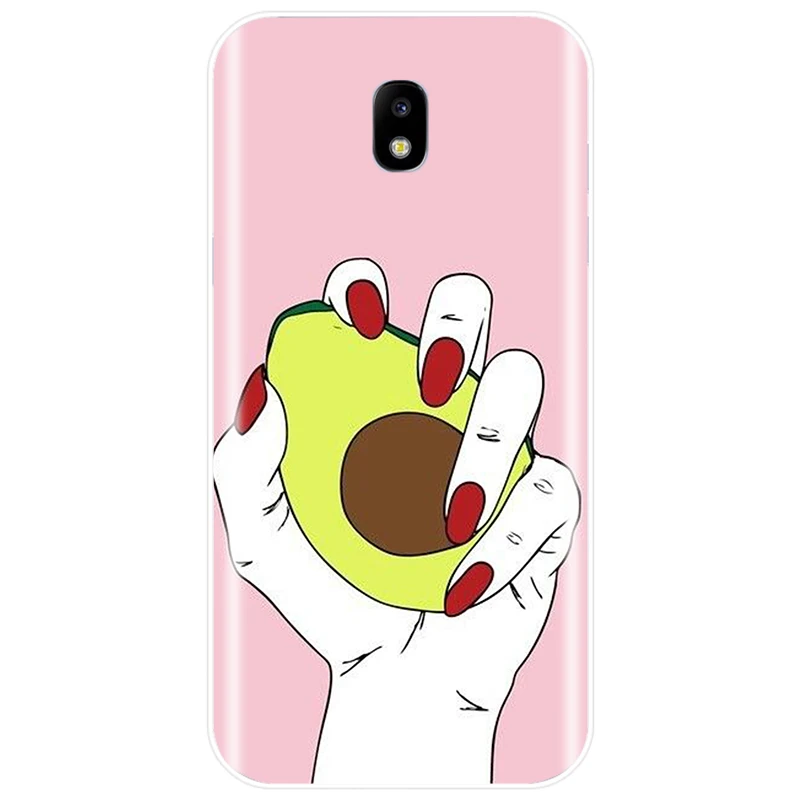 Милый Мягкий Силиконовый ТПУ чехол для телефона с авокадо Samsung Galaxy J3 J4 J6 J8 2018 J5 J7 2017