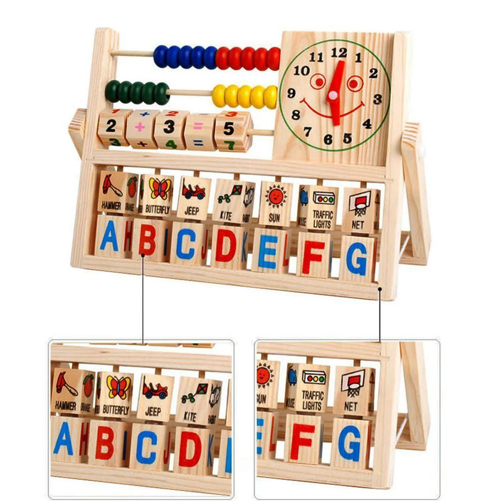 ABWE Children Baby Kids Learning Developmental Versatile Flap Abacus Wooden Toys | Игрушки и хобби