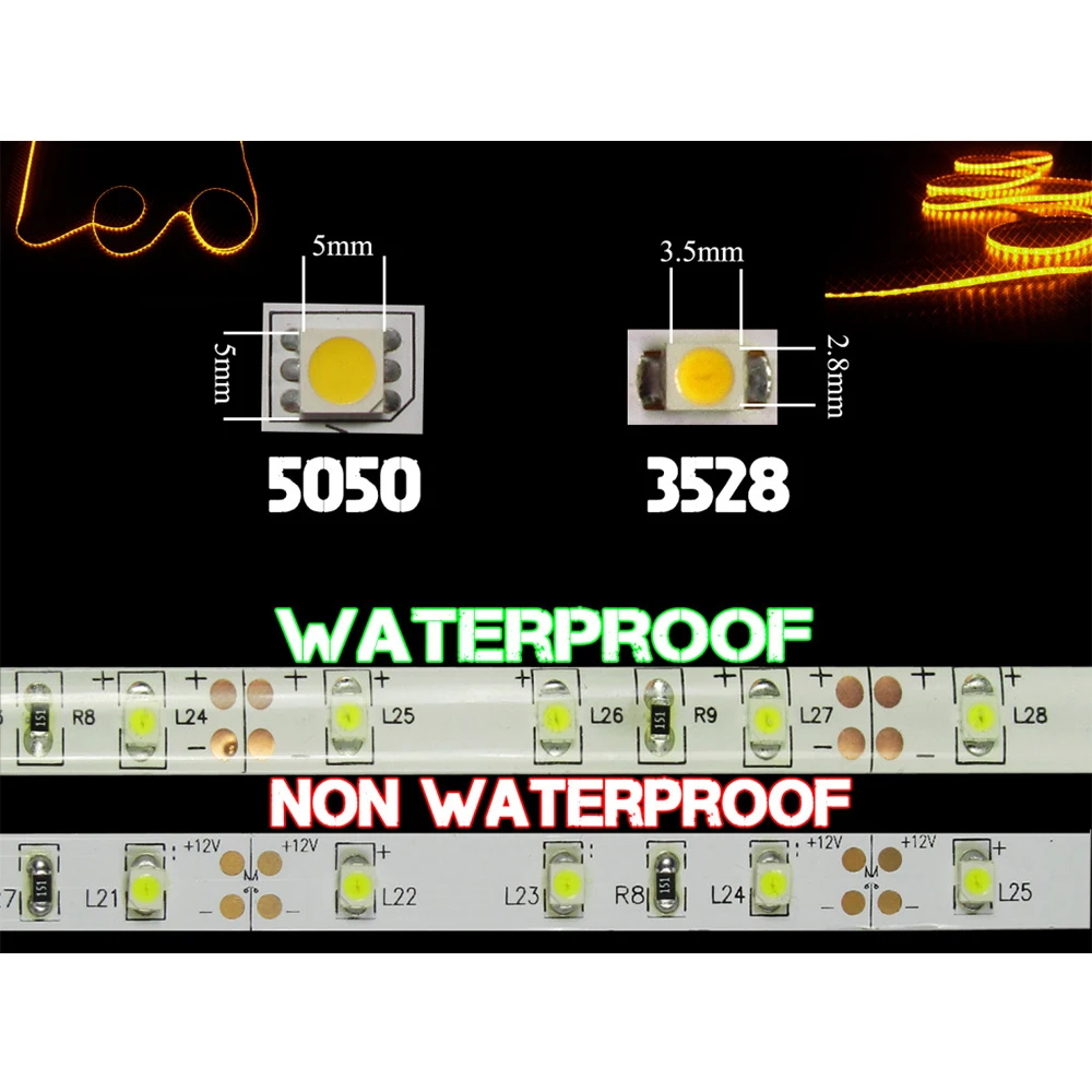 5M DC24V 300 SMD 5050 Светодиодные ленты светильник лента автомобили Гостиная Спальня