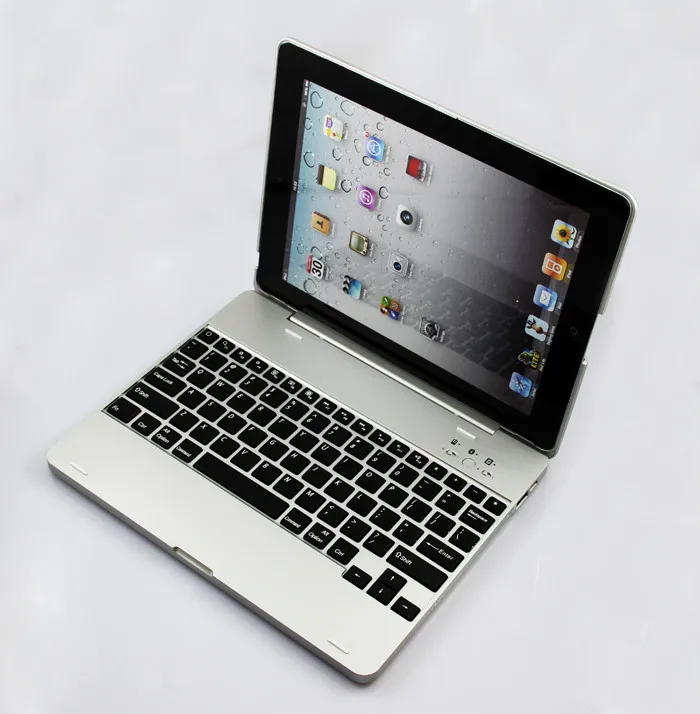 Bluetooth чехол для Apple iPad 4 4000 мАч со встроенной алюминиевой клавиатурой|bluetooth