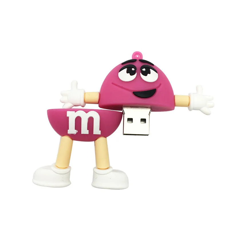USB флеш-накопитель 128 Гб мультфильм M& M Chocolate Bean usb 2,0 4 ГБ 8 ГБ Флешка 16 Гб Флешка 32 Гб 64 Гб usb карта памяти