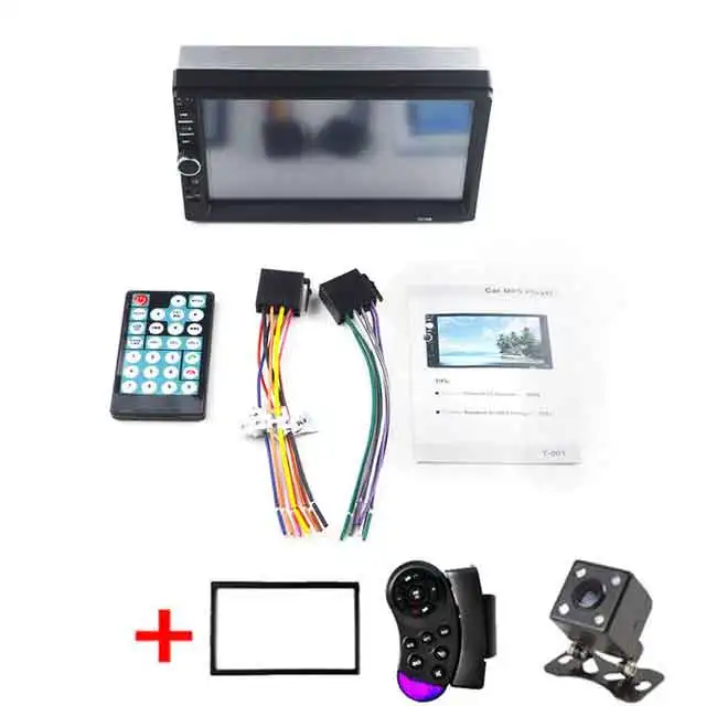 frame control camera Авторадио 2 din Кассетный рекордер автомобильный Радио HD " сенсорный экран автомобильный аудио Bluetooth Камера заднего вида 7018B MP5 мультимидио плеер - Цвет: frame control camera