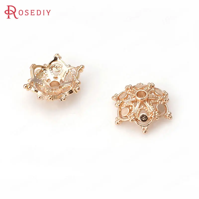 Латунные бусины с покрытием 24 каратным золотом 13 мм 6 шт.|diy jewelry accessories|jewelry accessoriescap