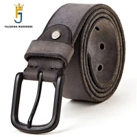 fajarina mens quality 100 pure genuine leather pin buckle belts for men leather man mens retro 38mm width belt male n17fj285