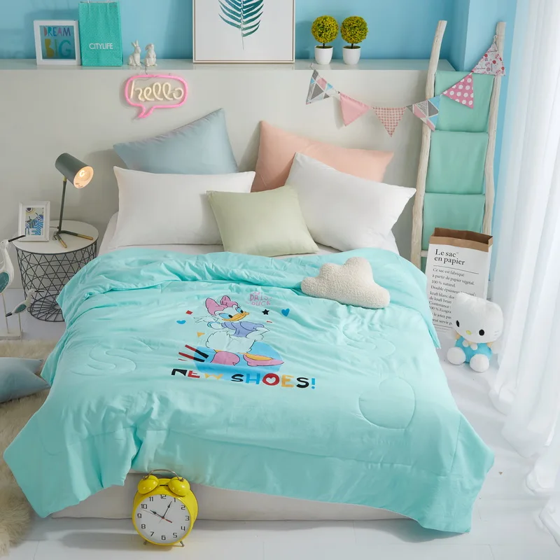 

cartoon Lisa blue print summer quilt Home Textiles Suitable for Children Kids Adult Blanket Comforter Free Shipping