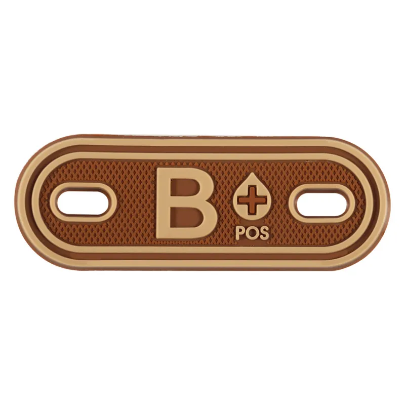 6 шт. ПВХ группа крови тег A+ B+ AB+ O+ Положительный патч значки A B AB O POS Сумка Обувь шнурки на молнии Боевая тактическая нашивка - Цвет: 15