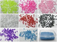 5000 mixed lined inside colour glass seed beads 2mm 100 storage box