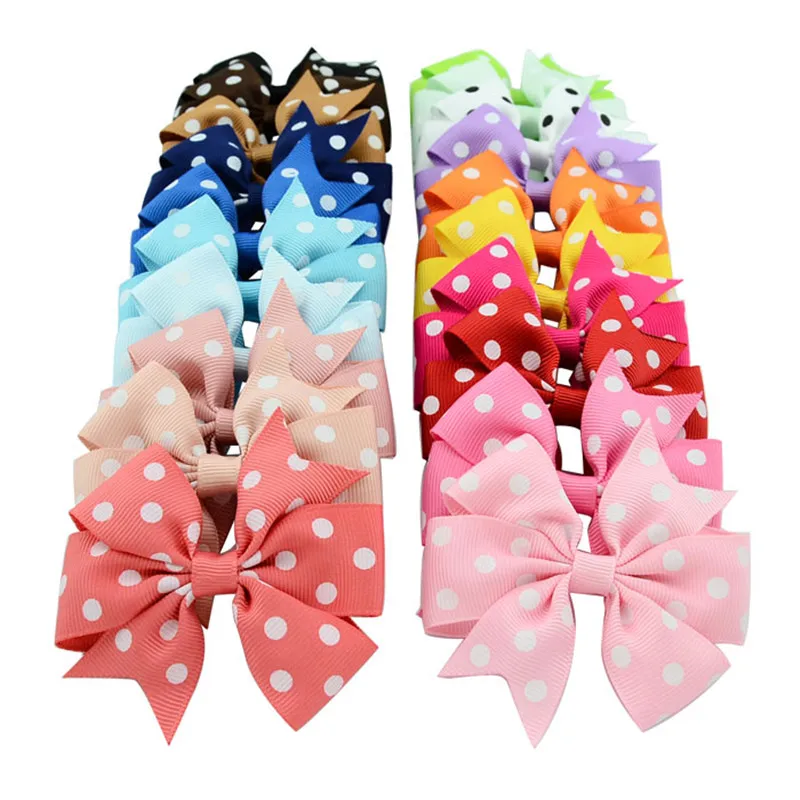 

Polka Dot Grosgrain Ribbon Bows with Alligator Clip Kids Girls DIY Bow Tie Hairpins Baby Pins Headwear Hair Accessorises