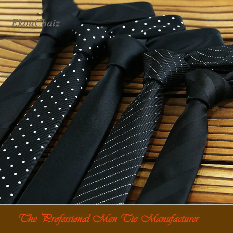 

New Classical Black Neck Ties For Men Business Wedding Party Skinny Tie Office Neckwear Corbata Gravata Slim Festival Man Gifts