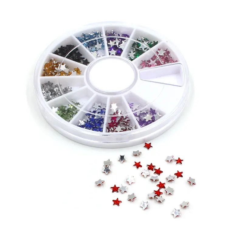 3D наконечники Серебряный акриловый круглый горный хрусталь кристальный блеск