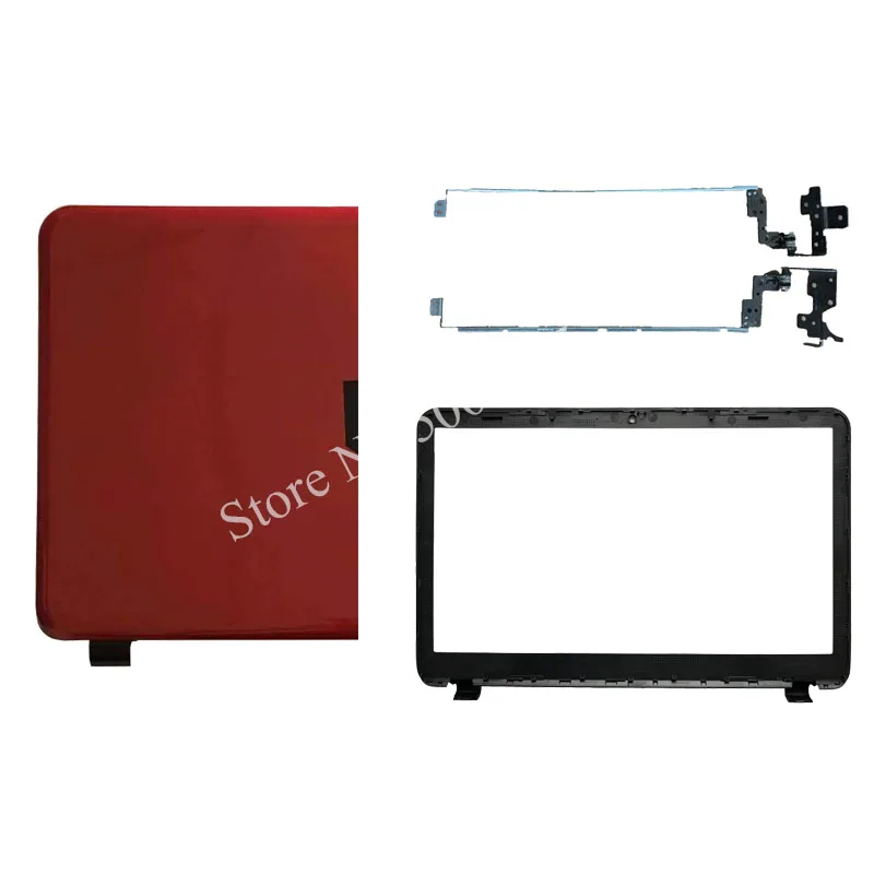 Lcd задняя крышка/lcd передняя рамка/Петли для hp 15-r009ns 15-r010ns 15-r011ns 15-r012ns 15-r127nf 15-r128nf 15-r130nf 15-r132nf - Цвет: Red B and Hinges