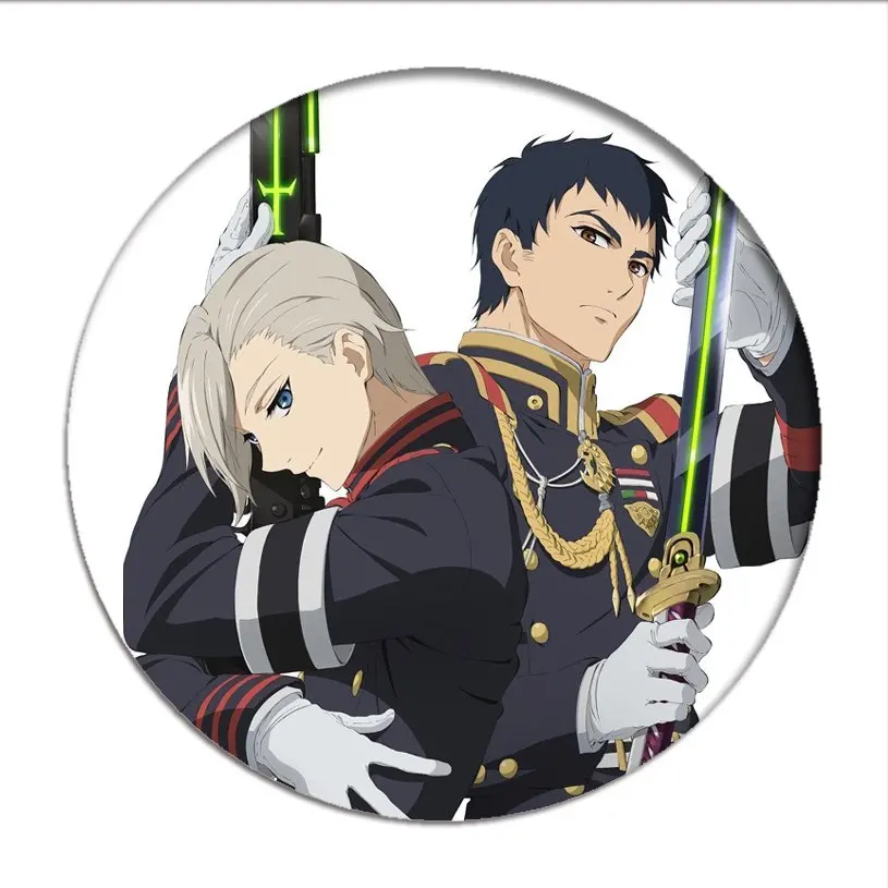 Seraph of the end Cosplay Badges Krul Tepes Brooch Pins Yuichiro Hyakuya Icon Collection Breastpin for Backpacks Clothes Decor