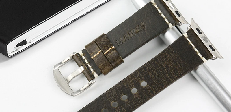 Аксессуары для часов MAIKES из натуральной коровьей кожи для Apple Watch 44 мм 42 мм и iwatch ремешок 40 мм 38 мм серия 4 3 2 1 браслеты