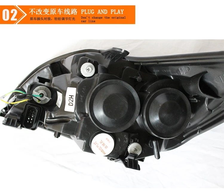 Автомобильный Стайлинг для Ford Focus фары angel eyes 2009 2010 2011 для Ford Focus Bi-xenon двойные линзы HID комплект led drl фары
