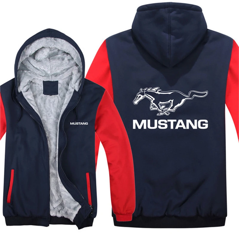 Dropshiping зимняя куртка Ford Mustang унисекс шерстяная подкладка флисовая мужская