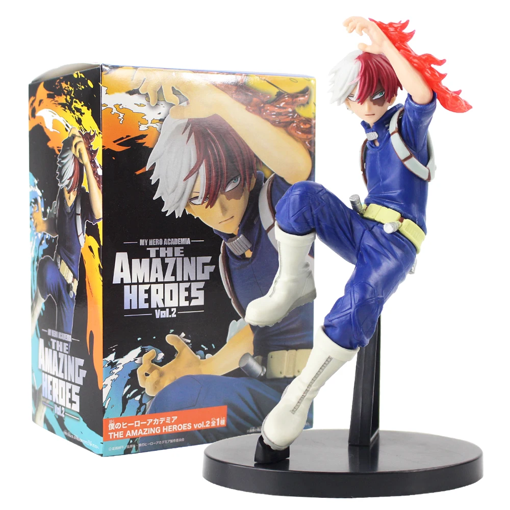 

18cm Anime My Hero Academia The Amazing Heroes Vol.2 Todoroki Shoto Cartoon Doll PVC Action Figure Collection Model Toys