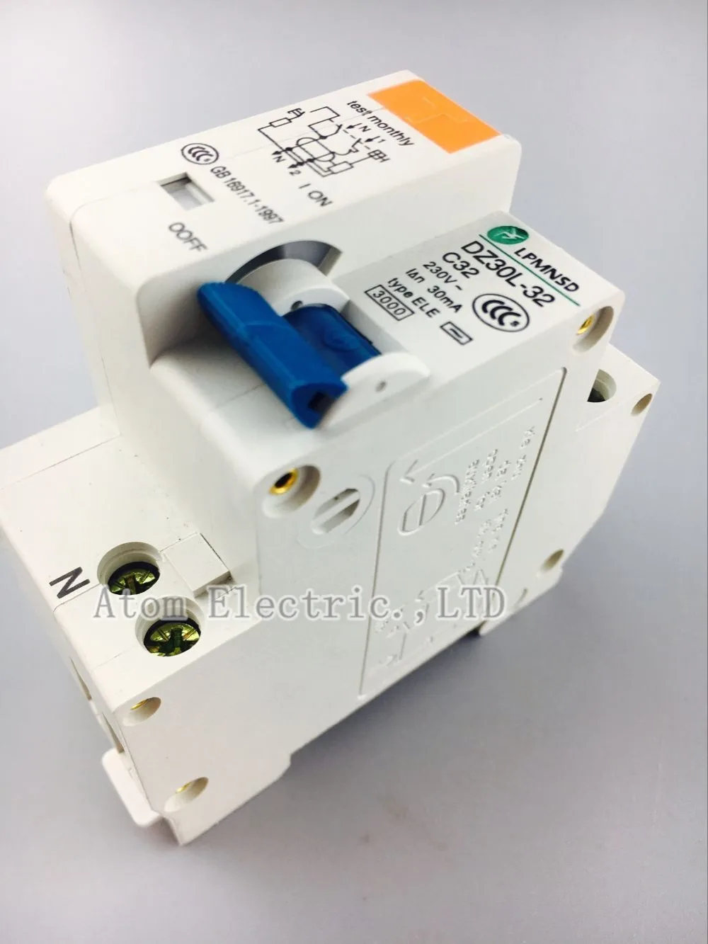 DZ30LE 32A RCBO двойной провод прерыватель цепи при утечке на землю DPN мини Бытовой