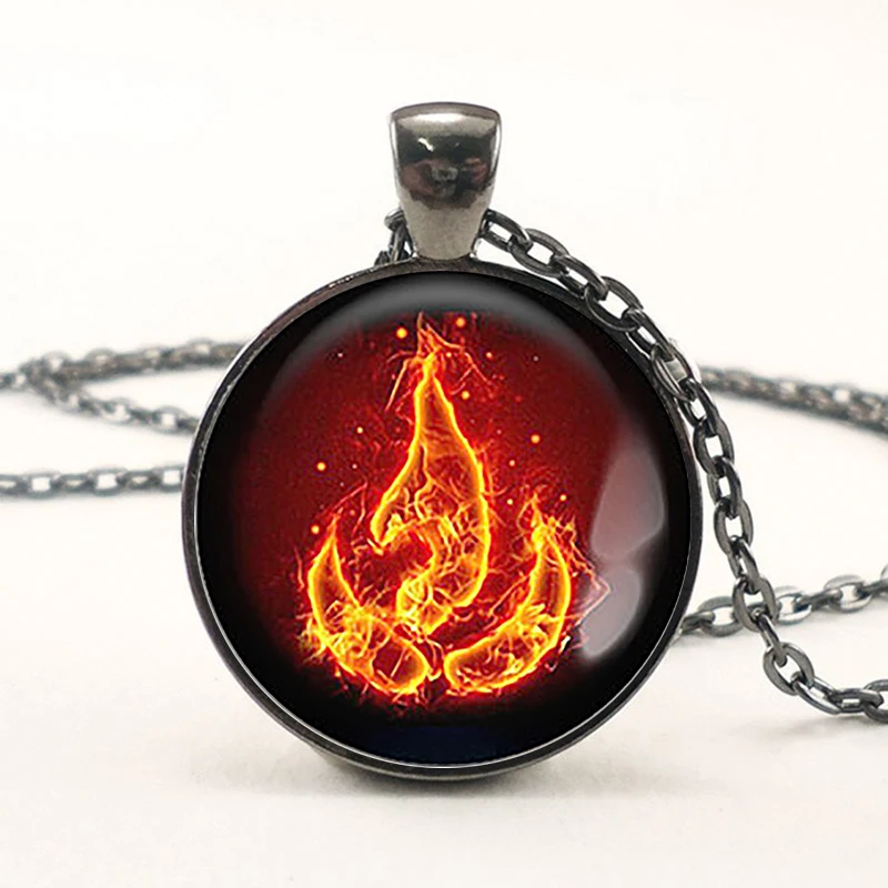 Аватар: Последний Airbender Fire Nation подвеска с эмблемой ожерелье Черный цвет