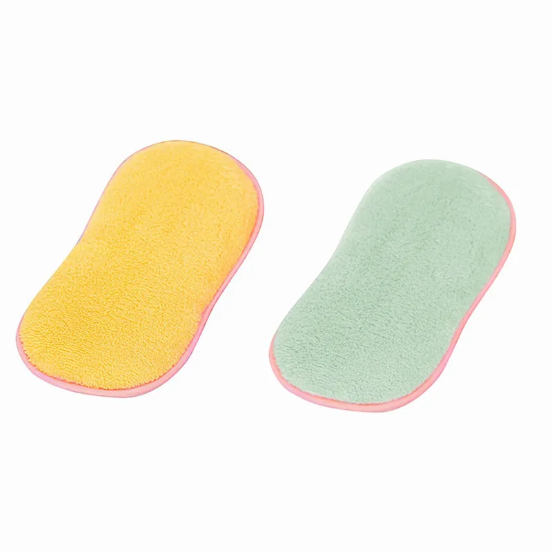 yellow x green Кухонные салфетки из бамбукового волокна, двухсторонние антибактериальные салфетки для мытья посуды, полотенца, губки для мытья посуды - Цвет: yellow x green