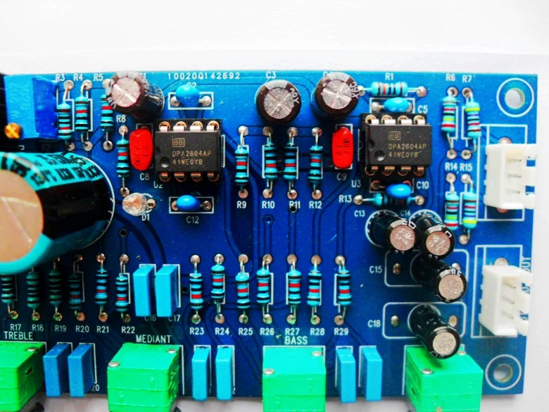 DC 12V 35V OPA2604 OPAMP стерео преампер Предварительный усилитель регулятор громкости для