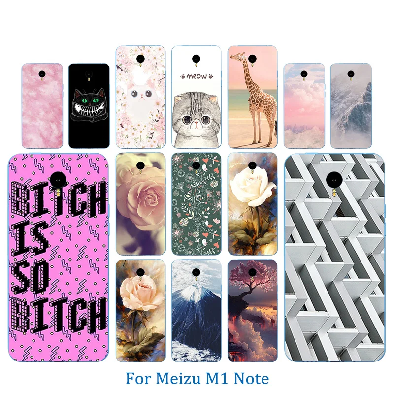 Мягкий ТПУ чехол для телефона Meizu M1 Note Coque 5 дюймов Тонкий силиконовый NOTE Meilan 1 с