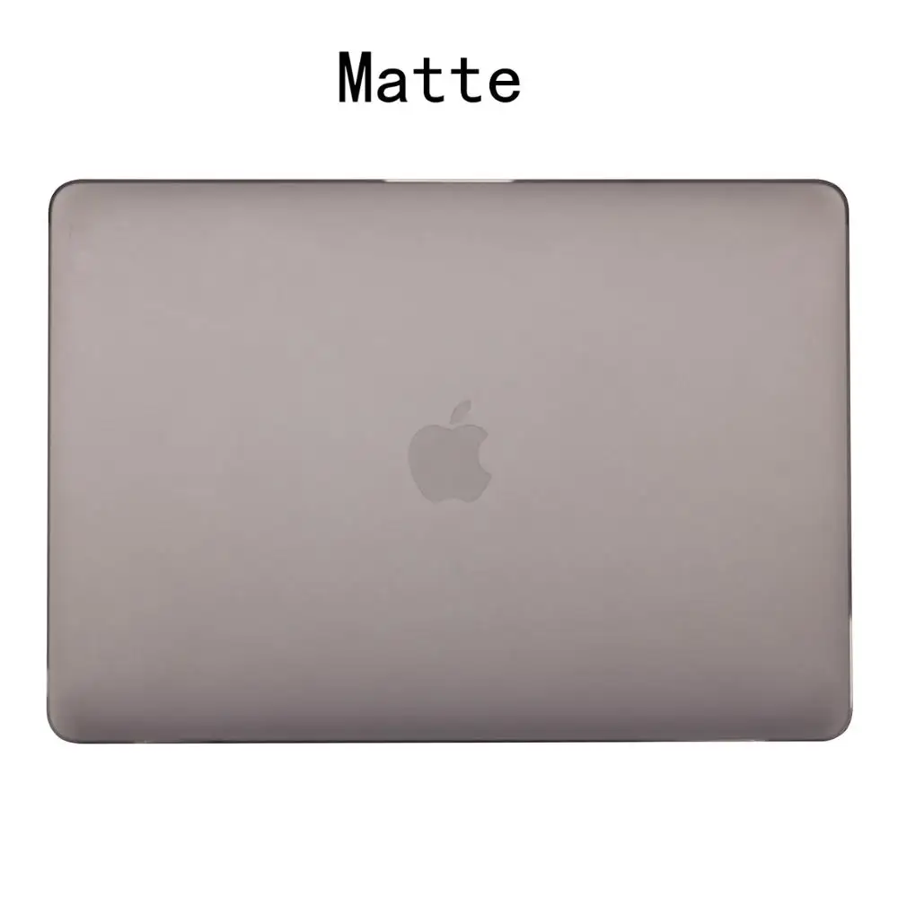 Matte Gray Матовый \ Кристальный чехол для Apple Macbook Air Pro retina 11 12 13 15 дюймов сумка для ноутбука, для нового Mac book Air Pro 13,3 чехол A1932 - Цвет: Matte Gray
