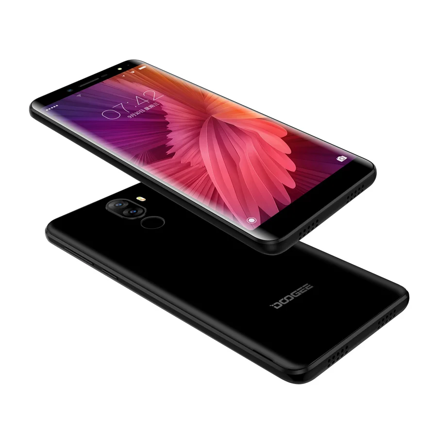 DOOGEE X60L Android 7 0 отпечатков пальцев 5 ''мобильный телефон MTK6737 2 ГБ + 16 Гб 3300 мАч