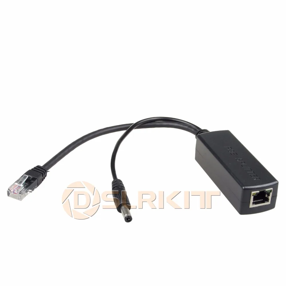 DSLRKIT Gigabit активный сплиттер PoE Power Over Ethernet 48V to 12V 1A 2A 10/100/1000Mbps|power splitter|power ethernetpower over