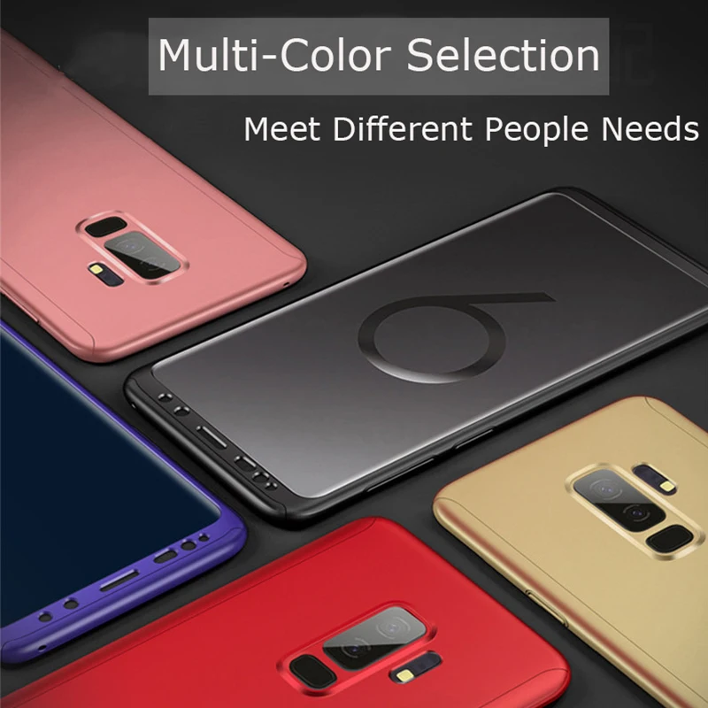 360 Полное покрытие для samsung Galaxy S10 S9 S8 плюс S10e примечание 9 8 5 S7 S6 край M10 M20 A30 A50 Жесткий ПК чехол+ Экран протектор